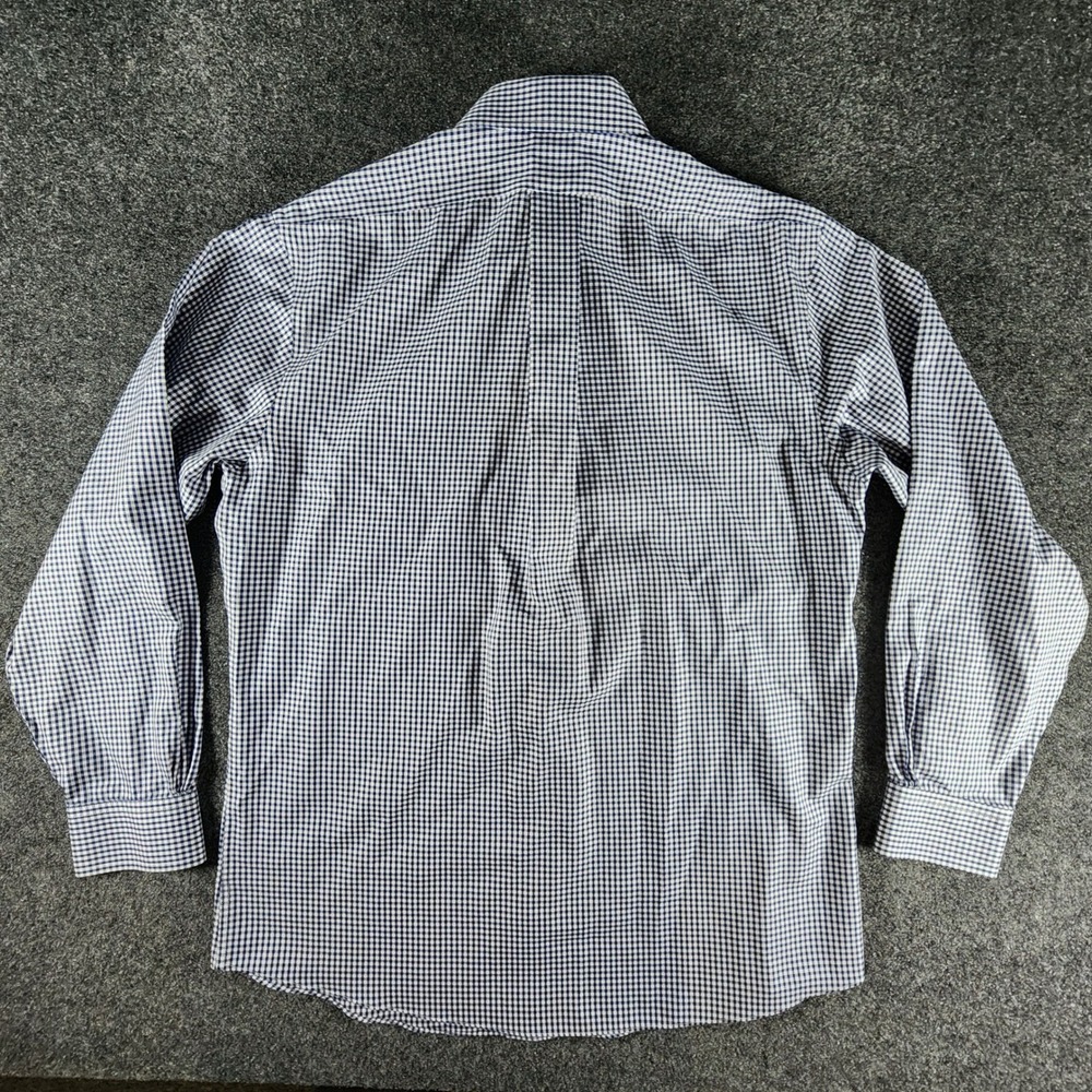 Lot of 2 Brooks Brothers 1818 Regent Fit Gingham Dress Shirts 15.5 32/33 Blue - Picture 6 of 15
